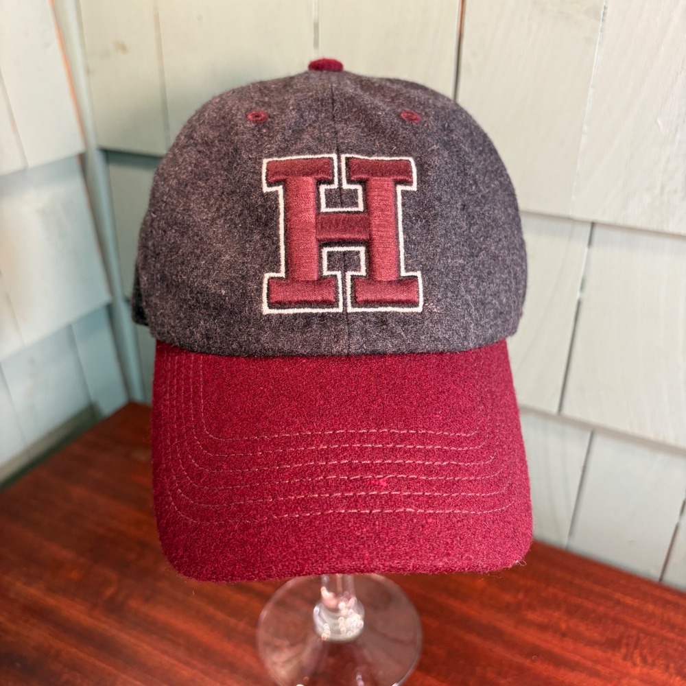 47 Brand‎ Harvard University Wool Blend Relaxed Fit Hat Grey Burgundy Collegiate